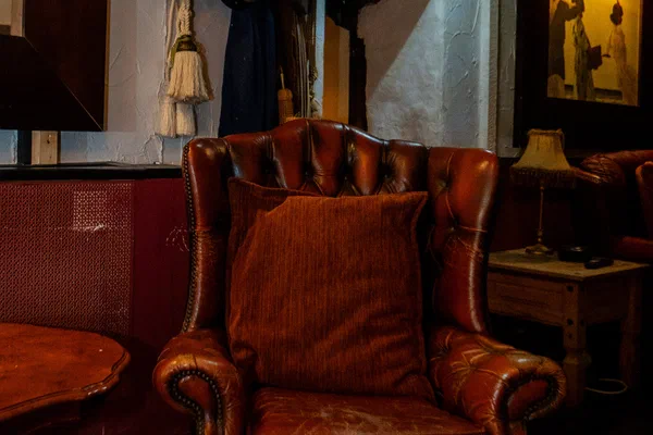 A quiet corner by the bar